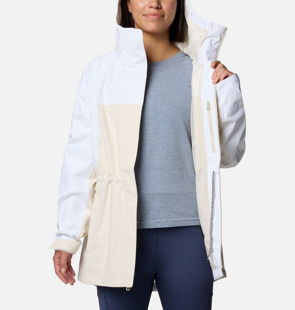 Women's Long Waterproof Rain Jacket - Mauve