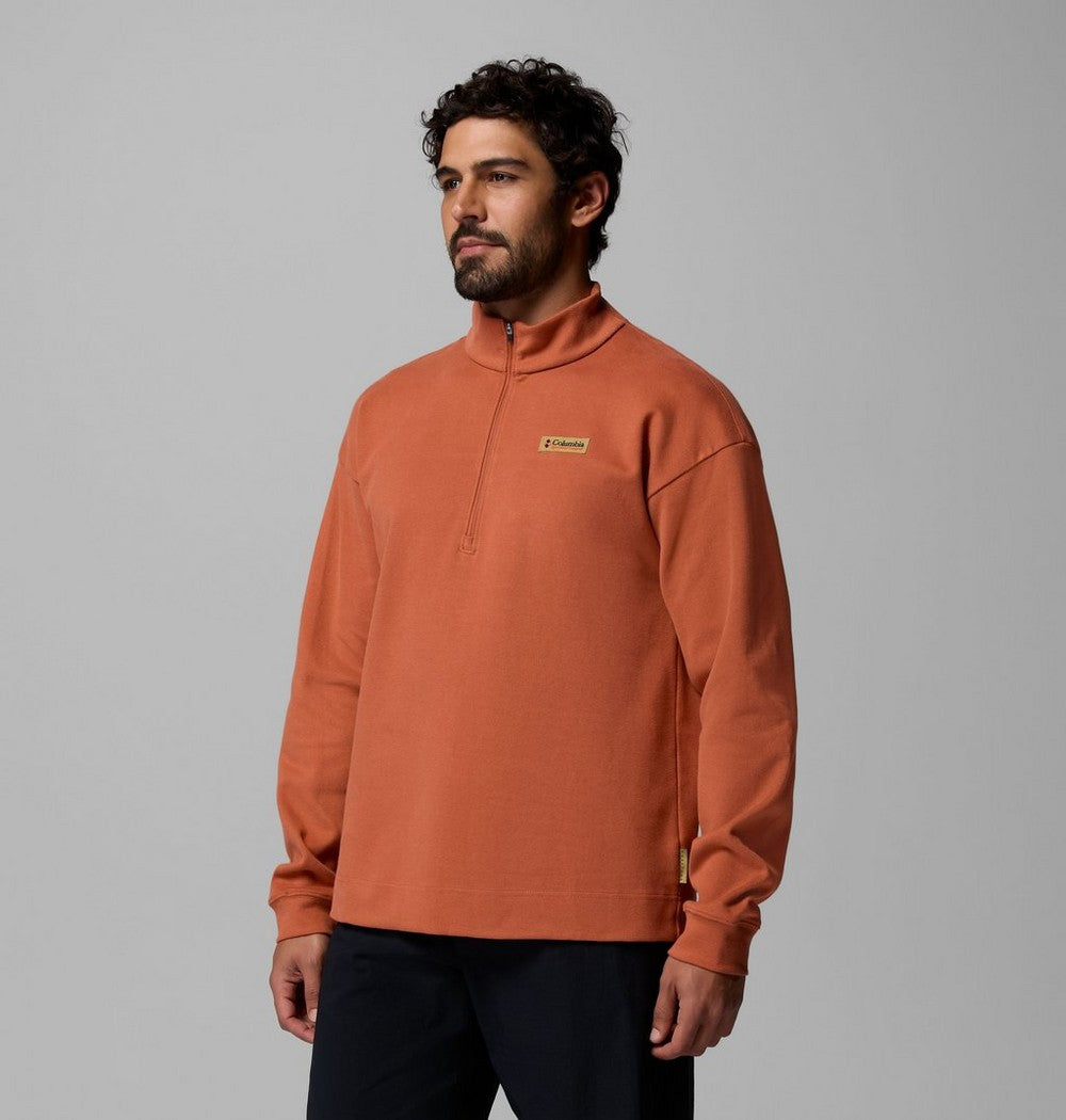 Men's Knit Quarter-Zip Pullover - Beige