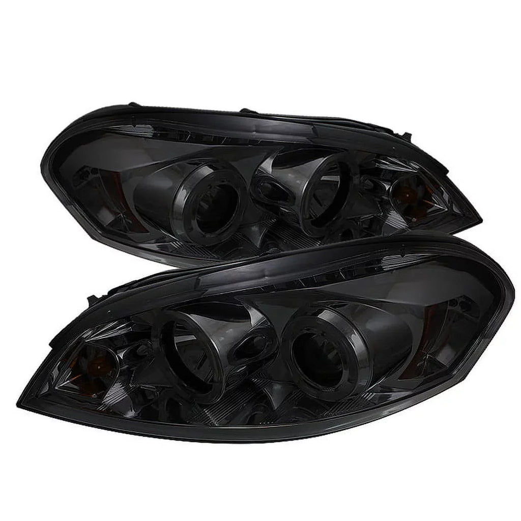 Spyder Projector Headlights With LED Halo, Smoke - Chevy Impala 06-13 / Monte Carlo 06-07
