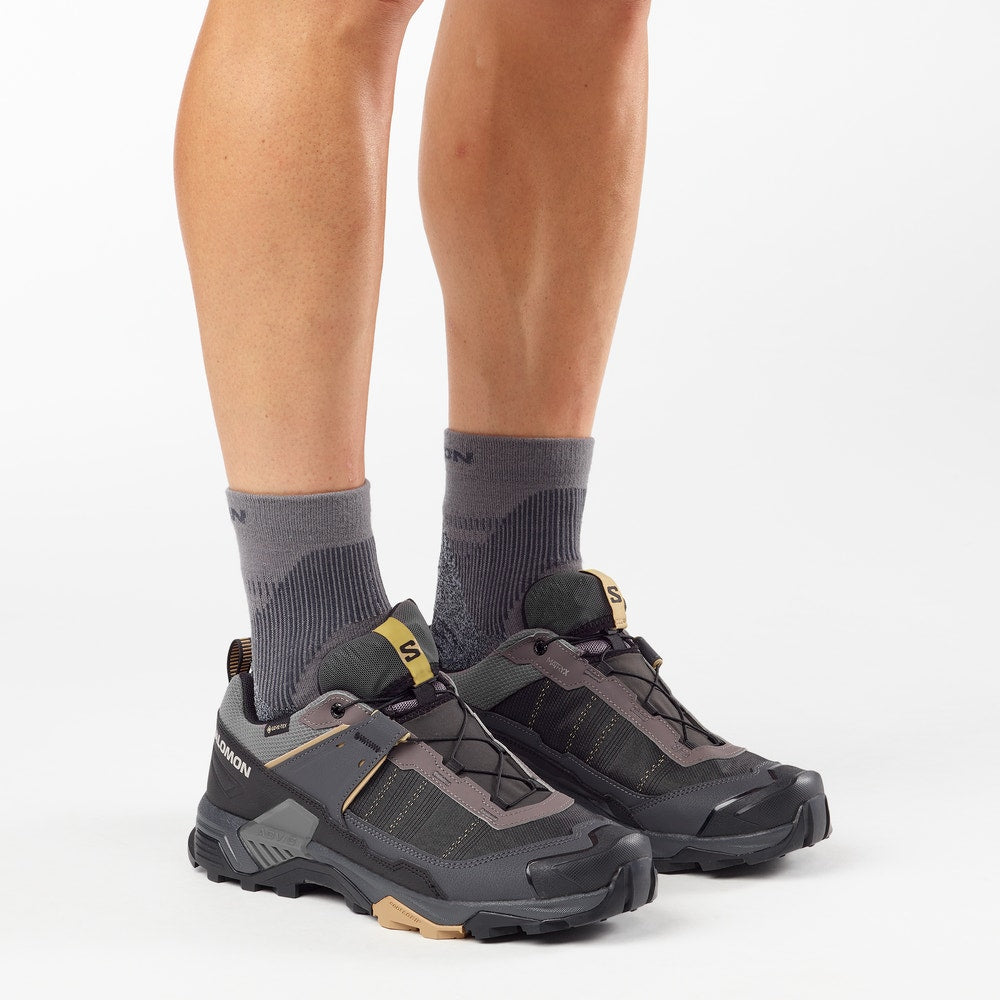 Men's Wide Waterproof Hiking Shoes - Black