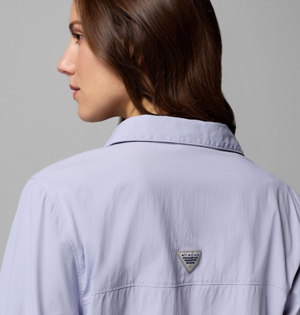 Women's UPF 50 Roll-Tab Fishing Shirt - Lavender