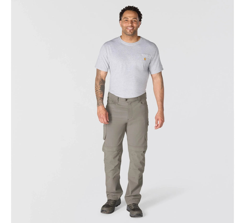 Men's Stretch Double-Knee Cargo Work Pants - Gray