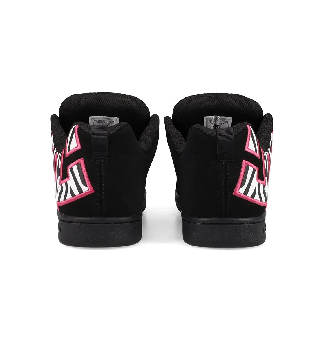 Women's Padded Cupsole Sneakers - Black White Pink