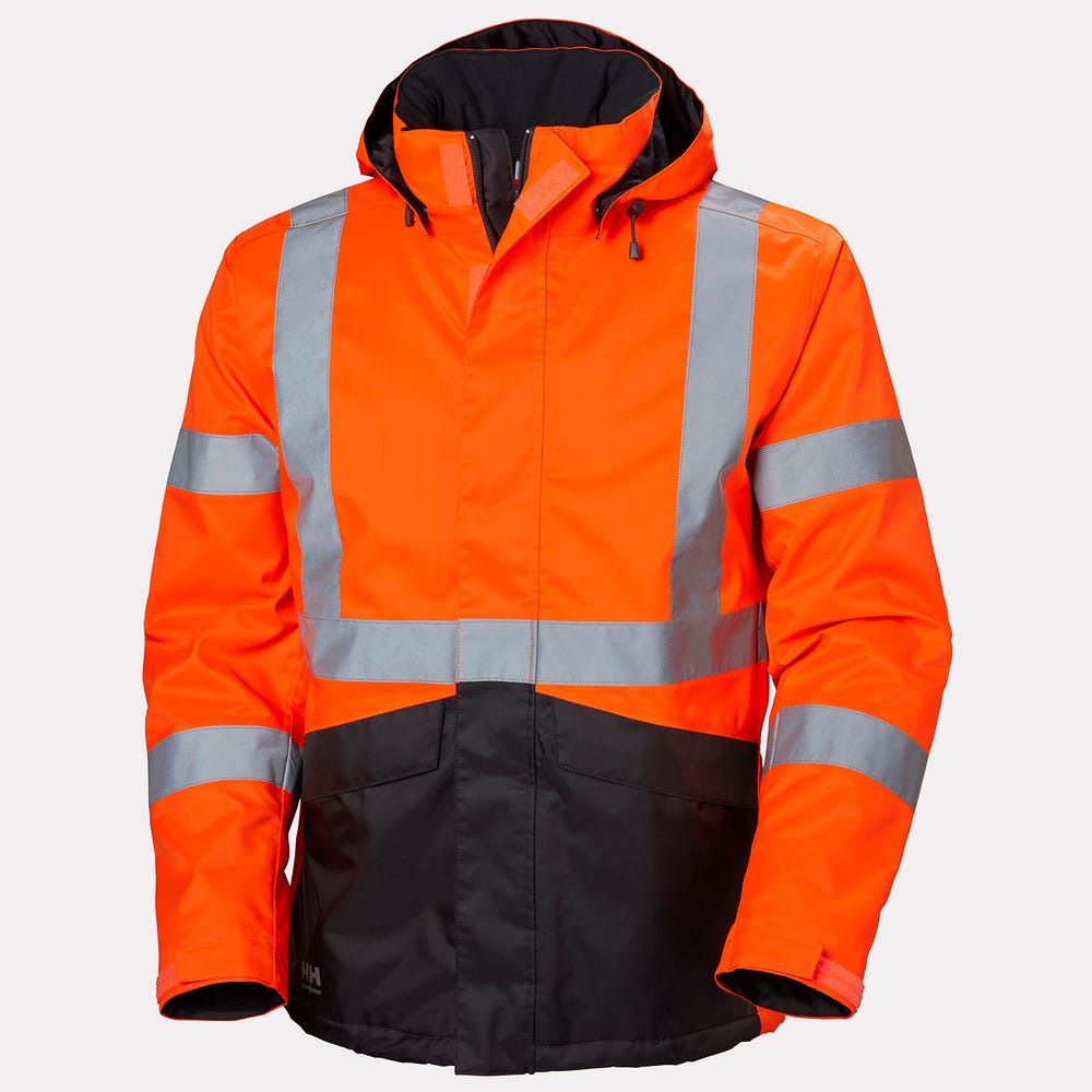 High-Visibility Insulated Winter Jacket - Orange