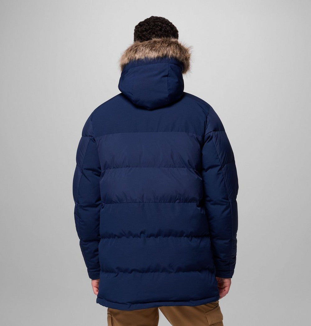 Men's Hooded Insulated Parka - Brown Black
