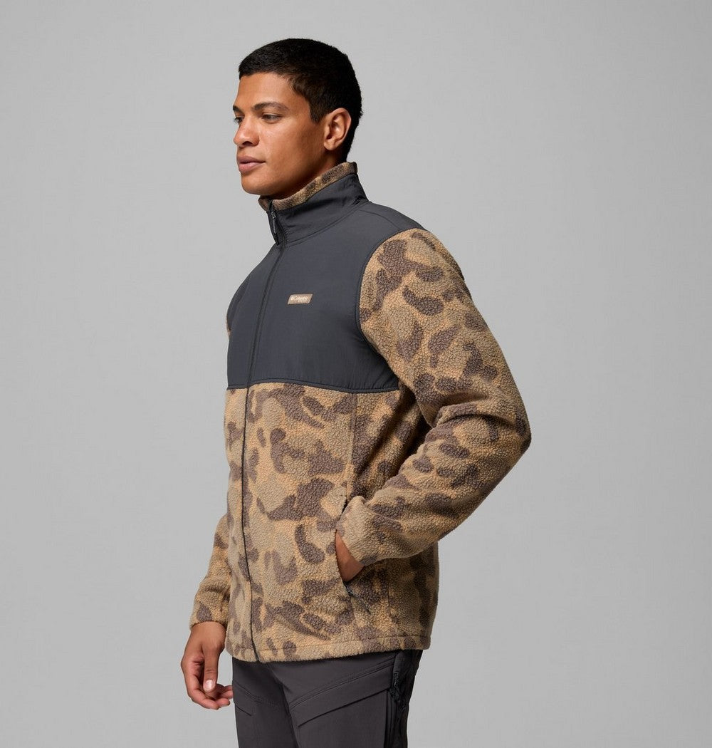 Men's Water-Resistant Sherpa Fleece Jacket - Camo