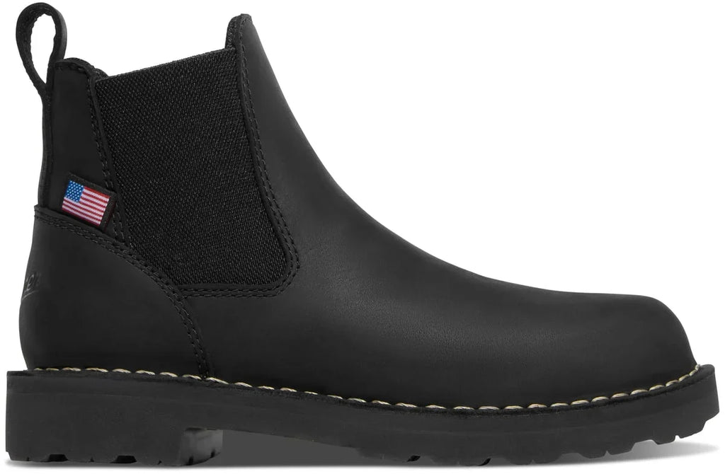 Women's 5-Inch Leather Work Chelsea Boot - Black