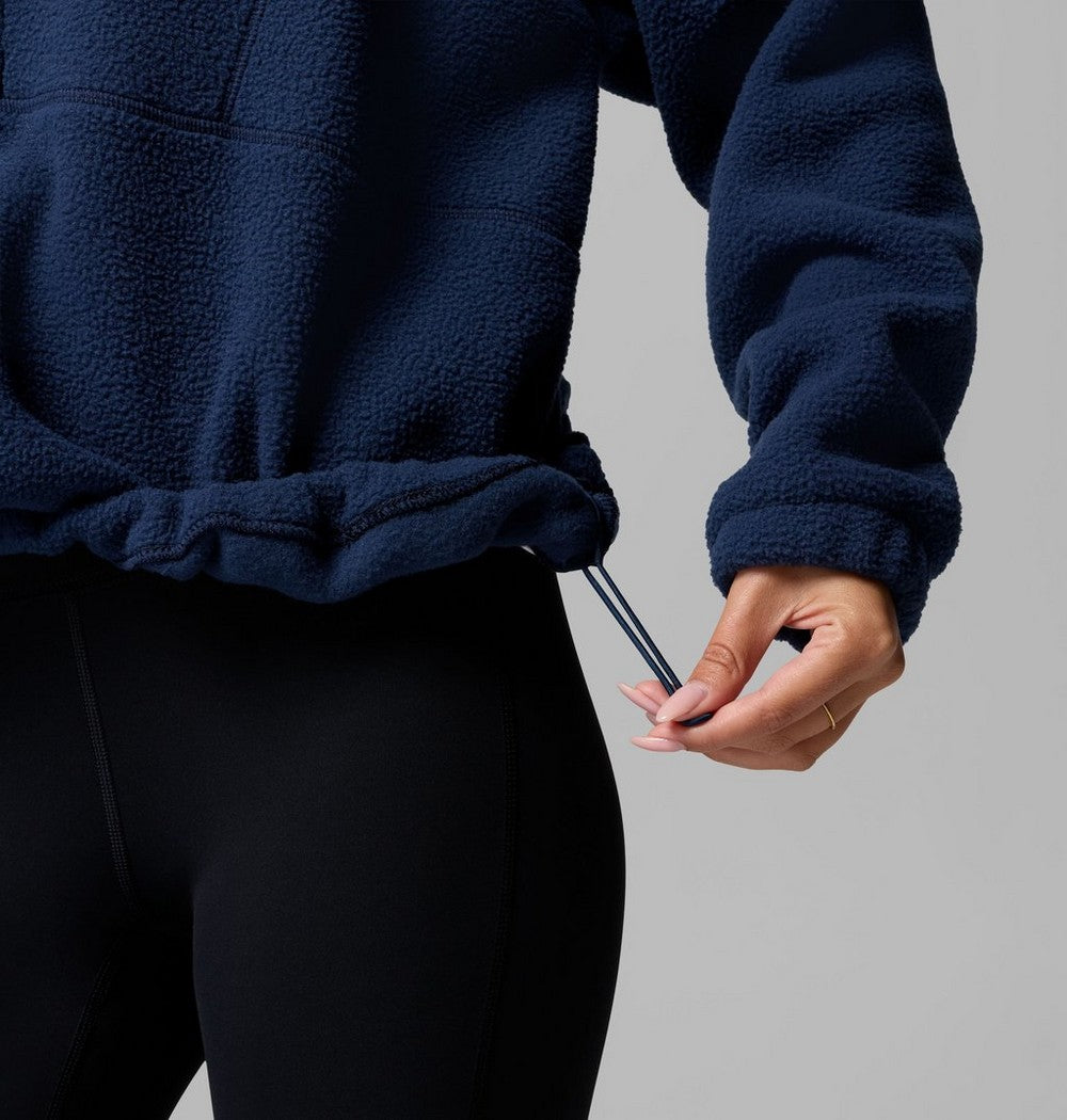 Women's Fleece Half-Zip Pullover - Blue Grey