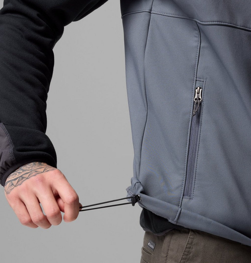 Men's Wind-Resistant Softshell Vest - Gray