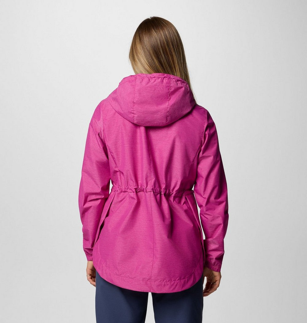 Women's Lightweight Hooded Rain Jacket - Fuchsia