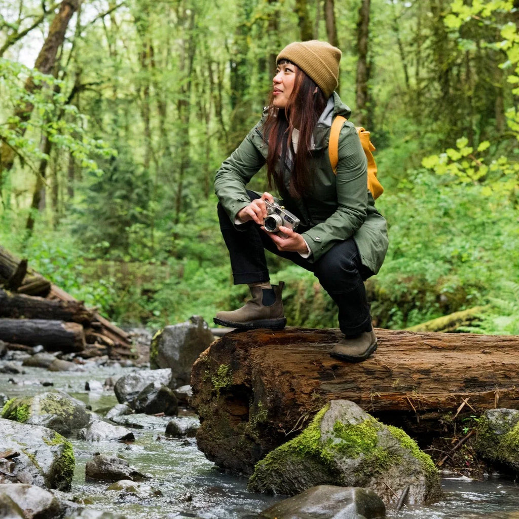 Women's Waterproof Nubuck Chelsea Boots - Brown