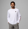 Men's Long Sleeve Sun Shirt - White Red