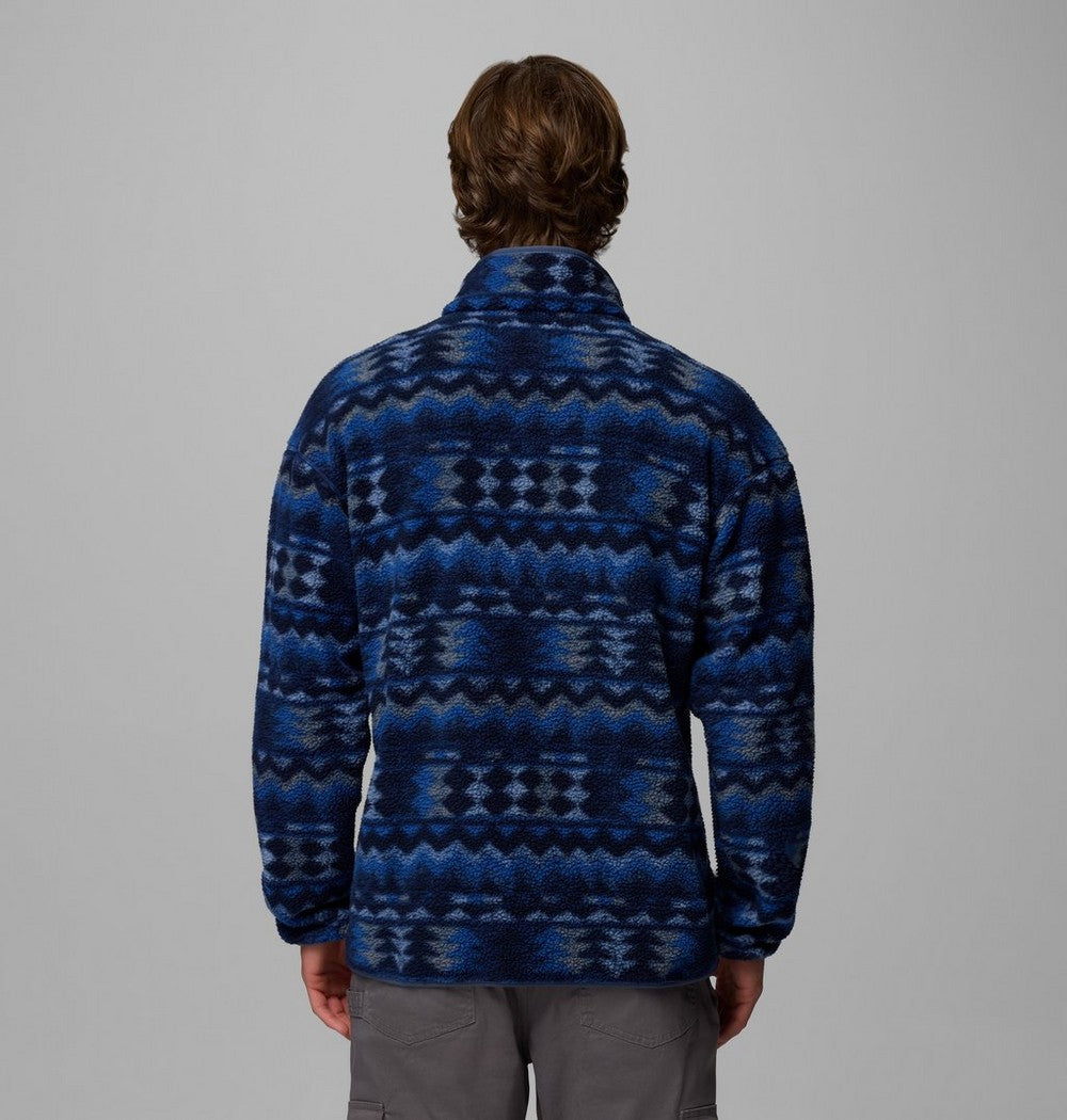 Men's Printed Half-Snap Fleece Pullover