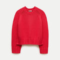 Relaxed Cotton Crewneck Sweater - Black