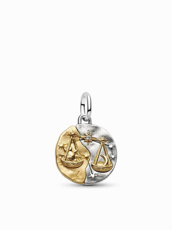 Libra Gold-Plated Zodiac Medallion Charm