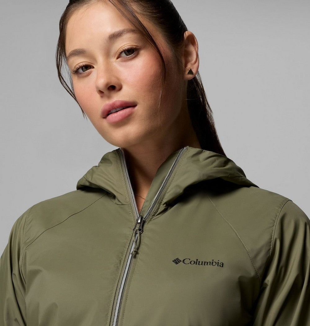 Women's Lined Long Rain Jacket - Blue
