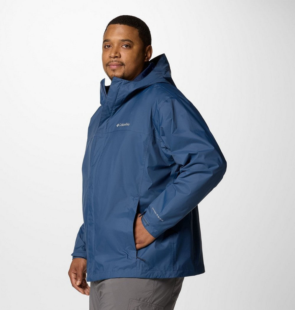 Men's Big Seam-Sealed Rain Jacket - Blue