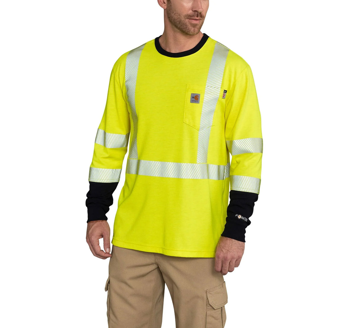 Flame-Resistant High-Visibility Long-Sleeve Shirt