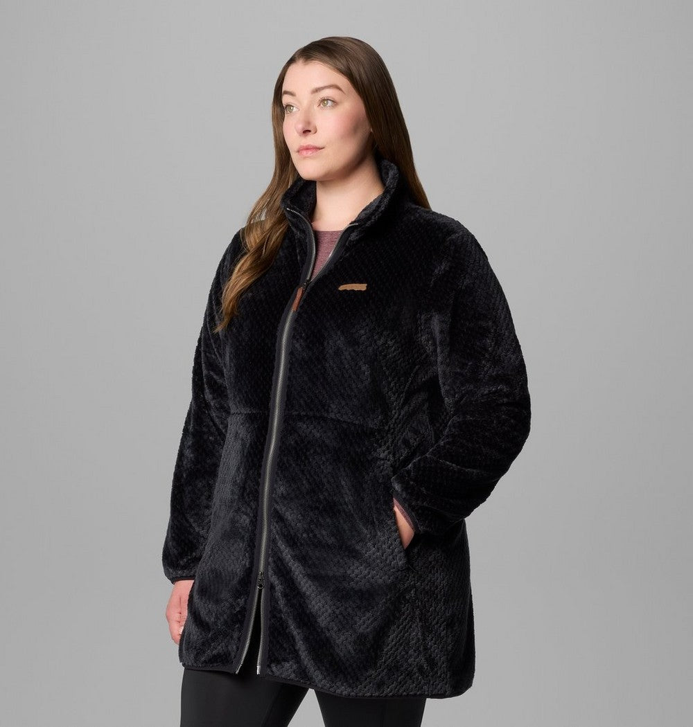 Women's Plus Long Full-Zip Fleece Jacket - Blue