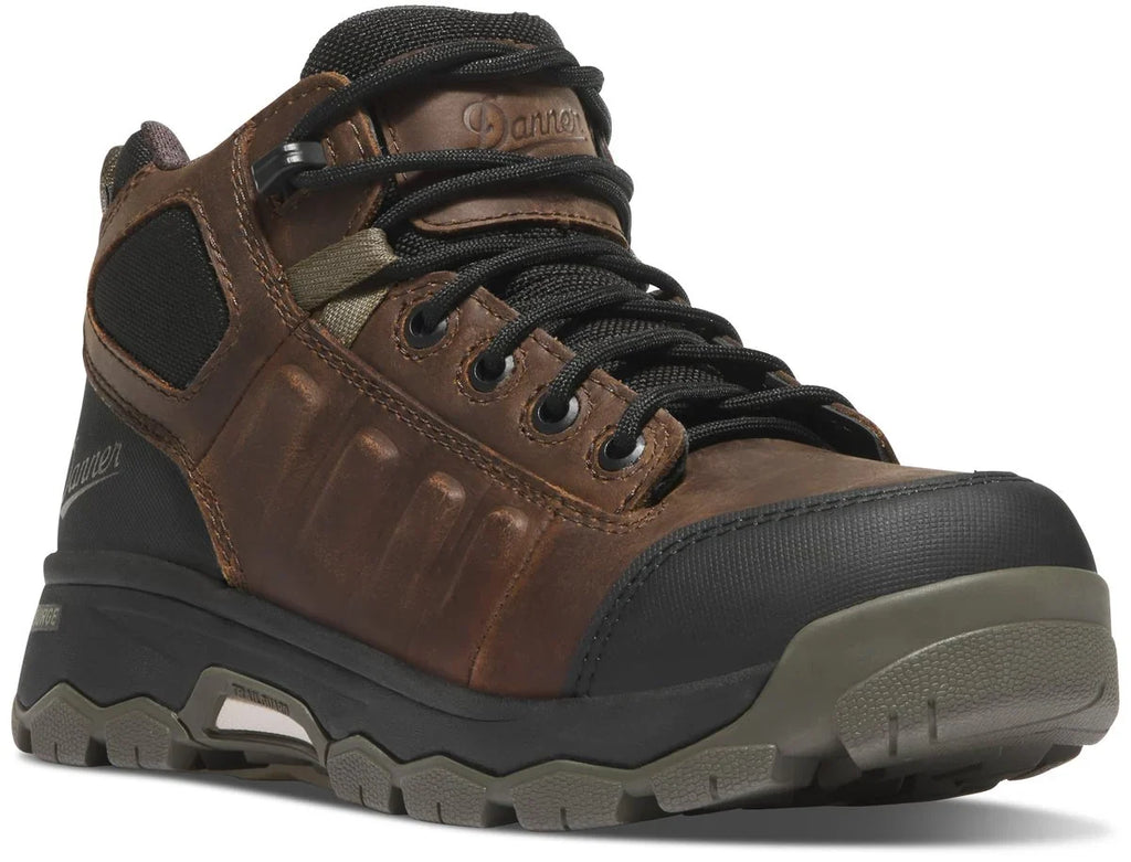 Women's Aluminum Toe Waterproof Work Boot - Brown/Olive