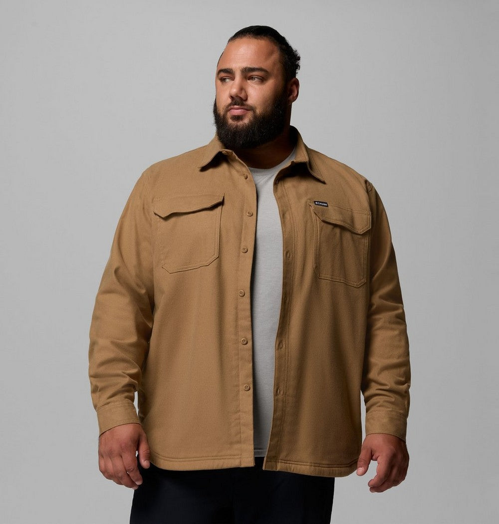 Men's Big Fleece-Lined Shirt Jacket - Blue