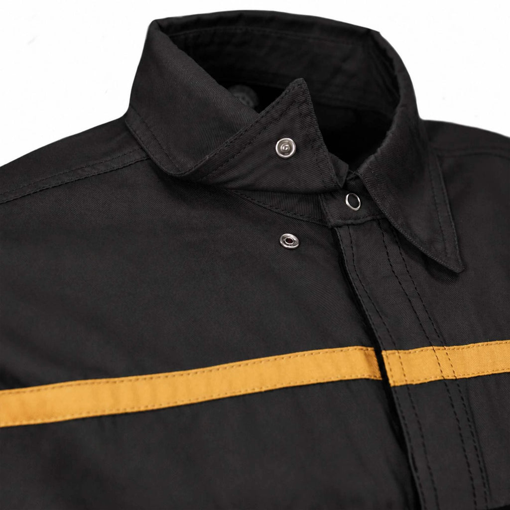 Men's Reflective Mechanic Shirt - Black Gray Orange