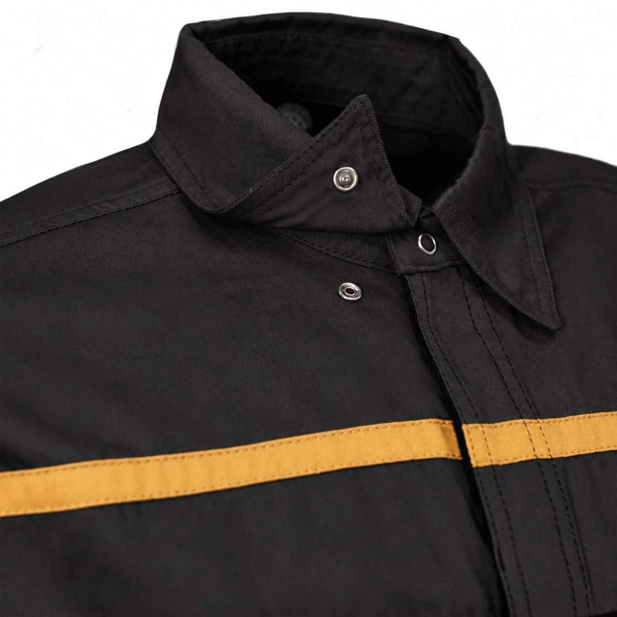 Men's Reflective Mechanic Shirt - Black Gray Orange