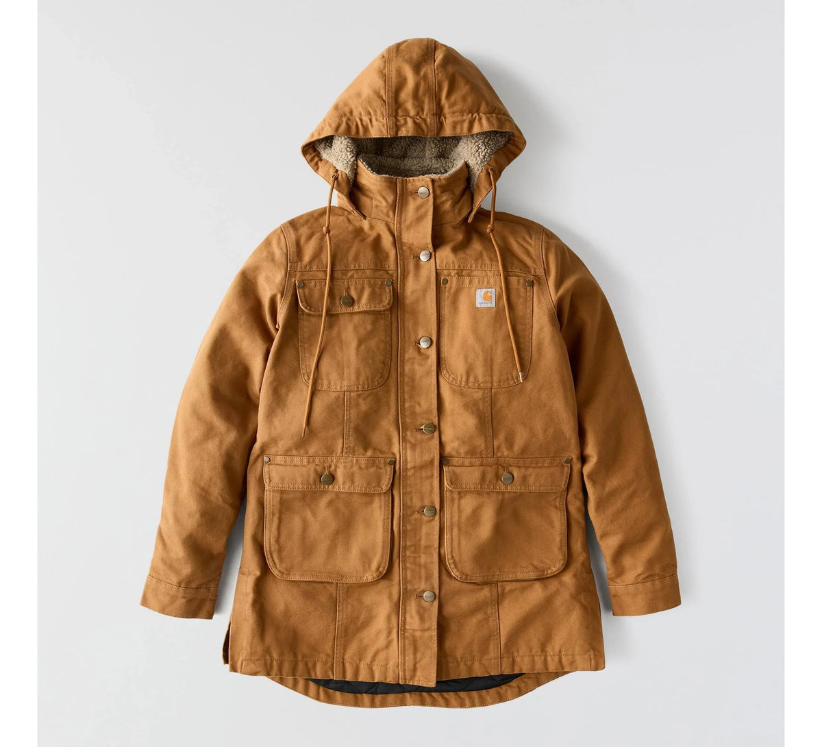 Women's Insulated Canvas Field Jacket - Brown