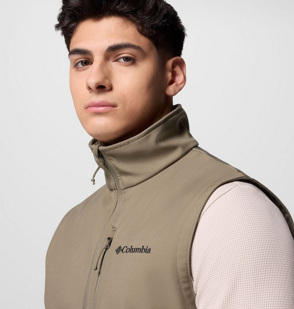 Men's Wind-Resistant Softshell Vest - Gray