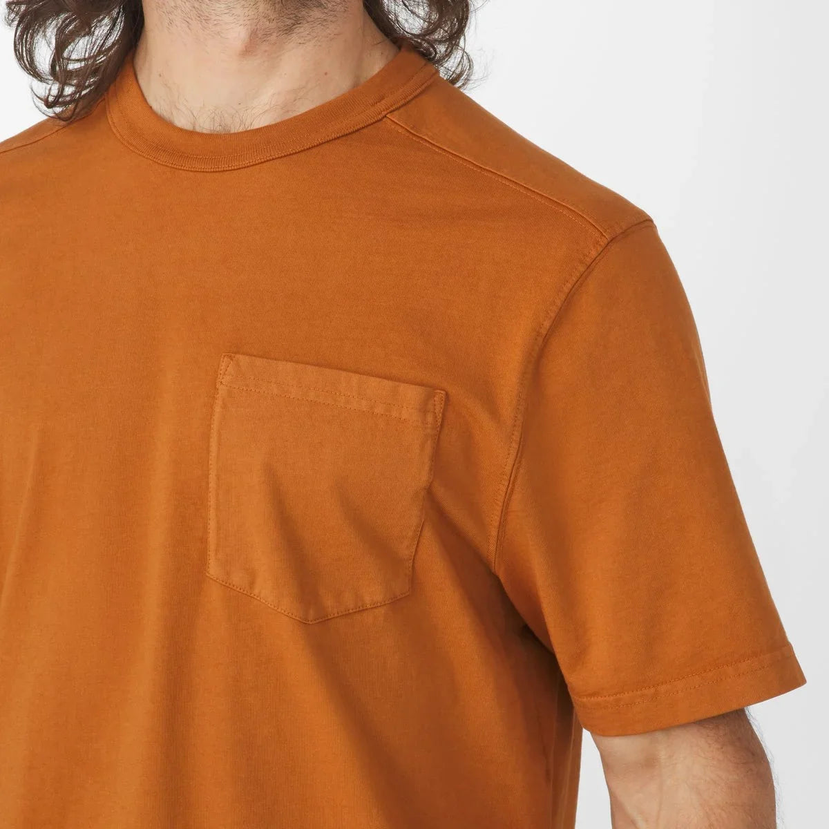 Heavyweight Slub Cotton Pocket T-Shirt - Ginger