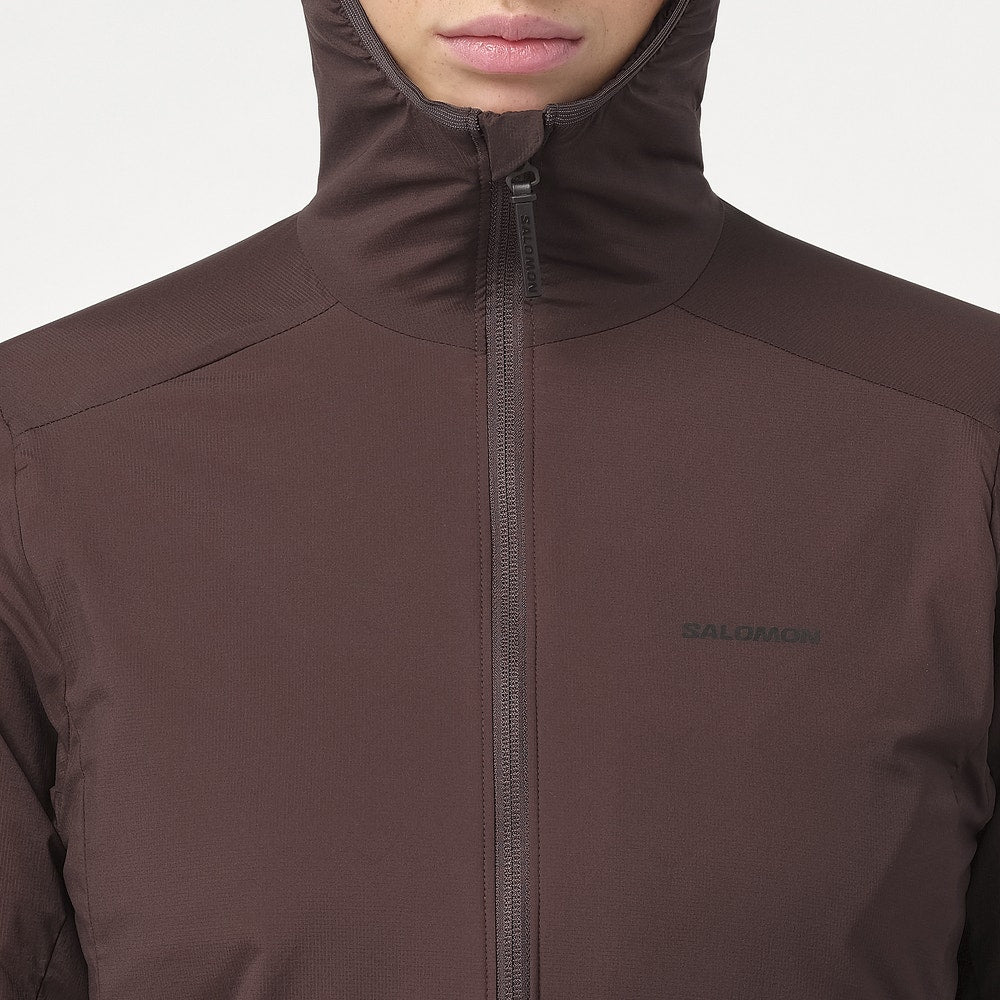 Women's Insulated Hooded Jacket - Brown