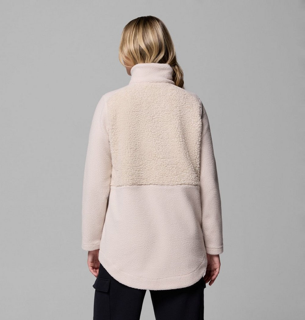 Women's Long Sherpa Full-Zip Fleece Jacket
