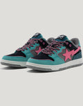 Men's Leather Low Top Sneakers - Purple