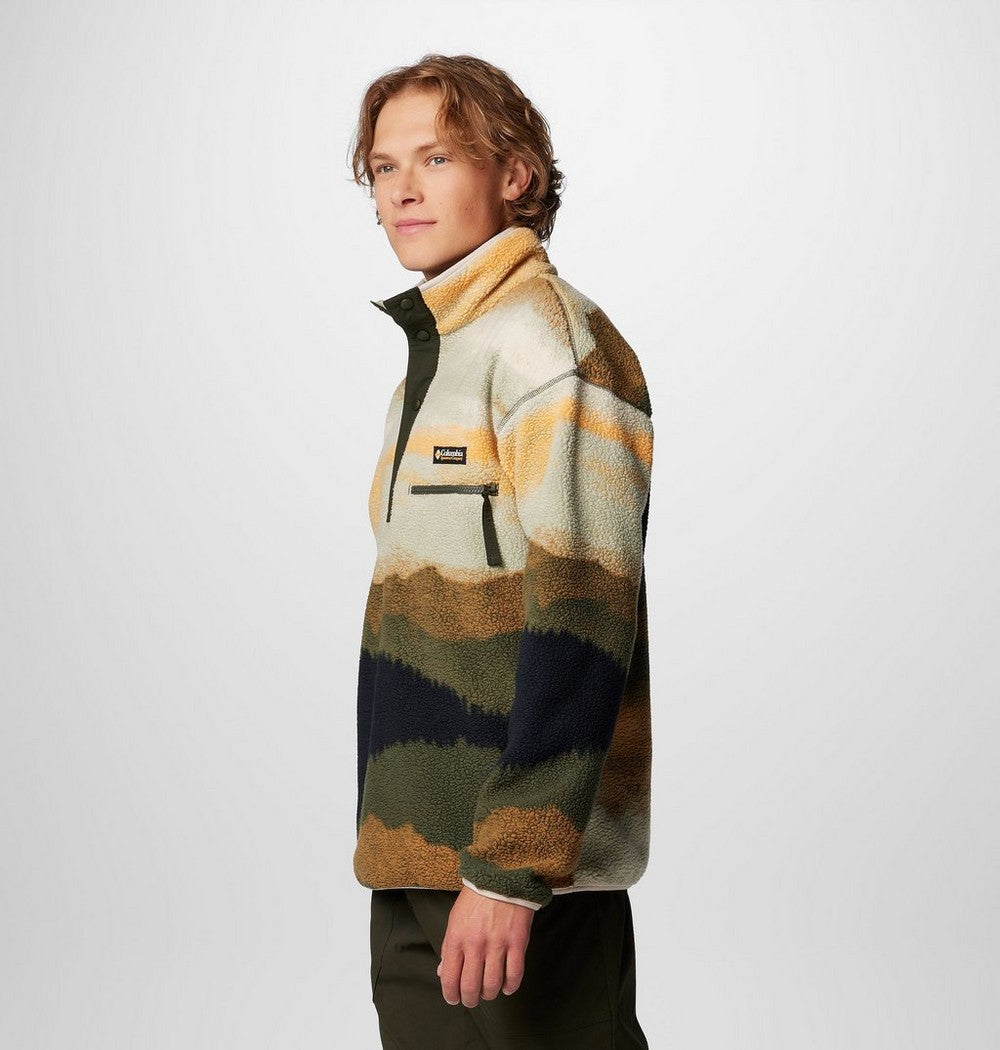 Men's Printed Half-Snap Fleece Pullover