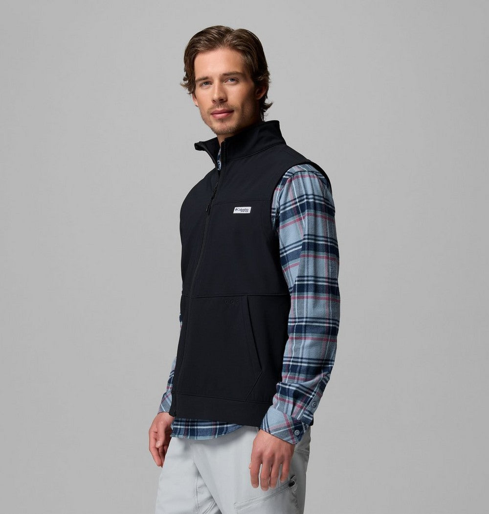 Men's Water-Repellent Stretch Fishing Vest - Black