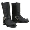 Men's Harness Motorcycle Boots - Black