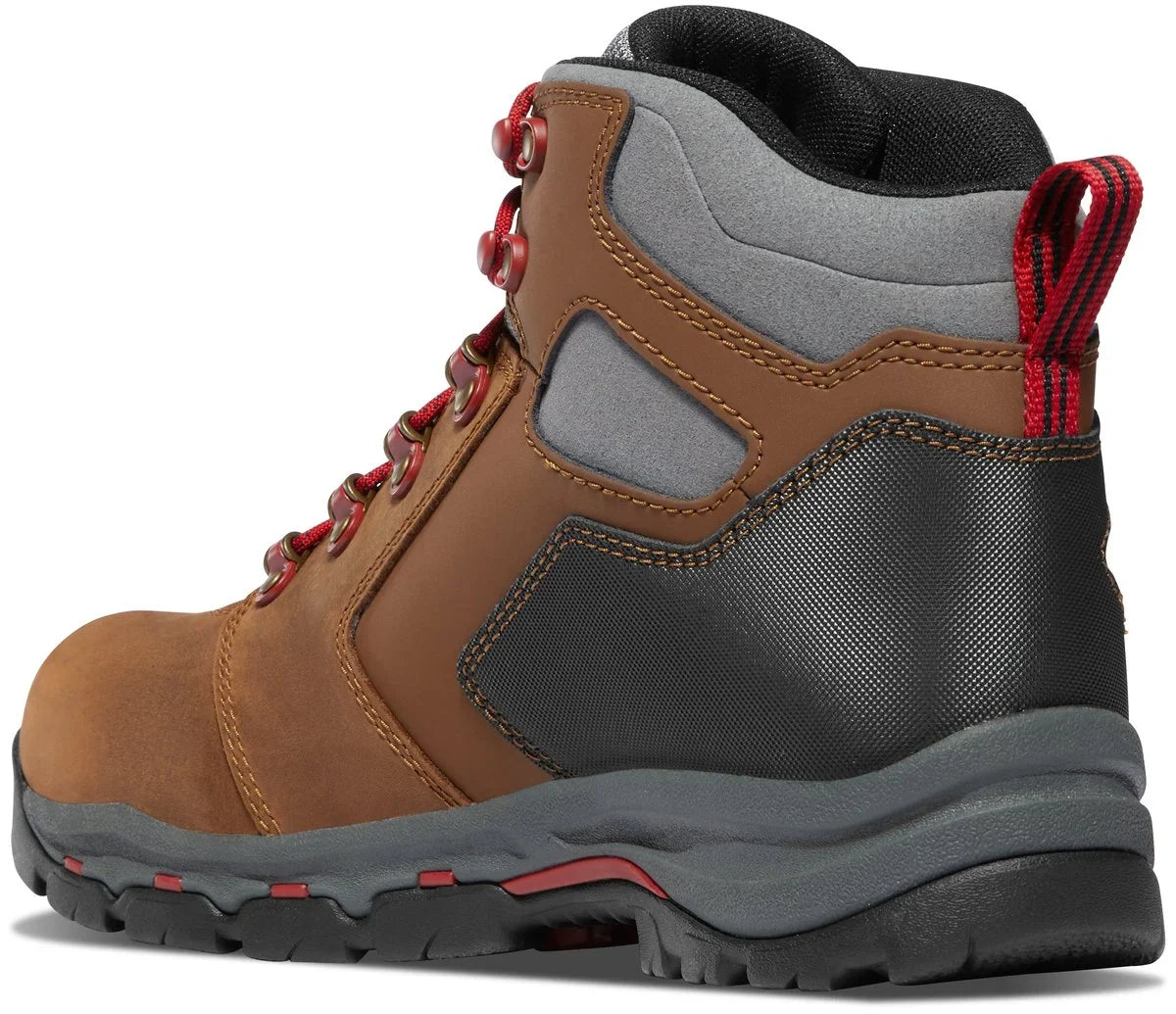 Men's Waterproof Composite Toe Work Boot - Brown Red