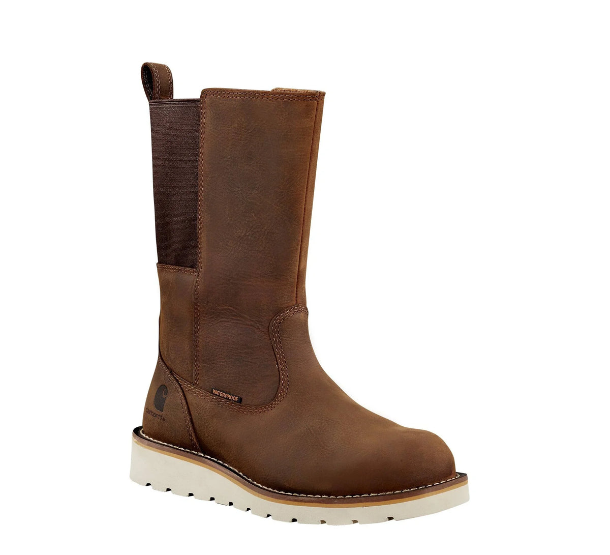 Women's 10-Inch Waterproof Steel Toe Pull-On Boot