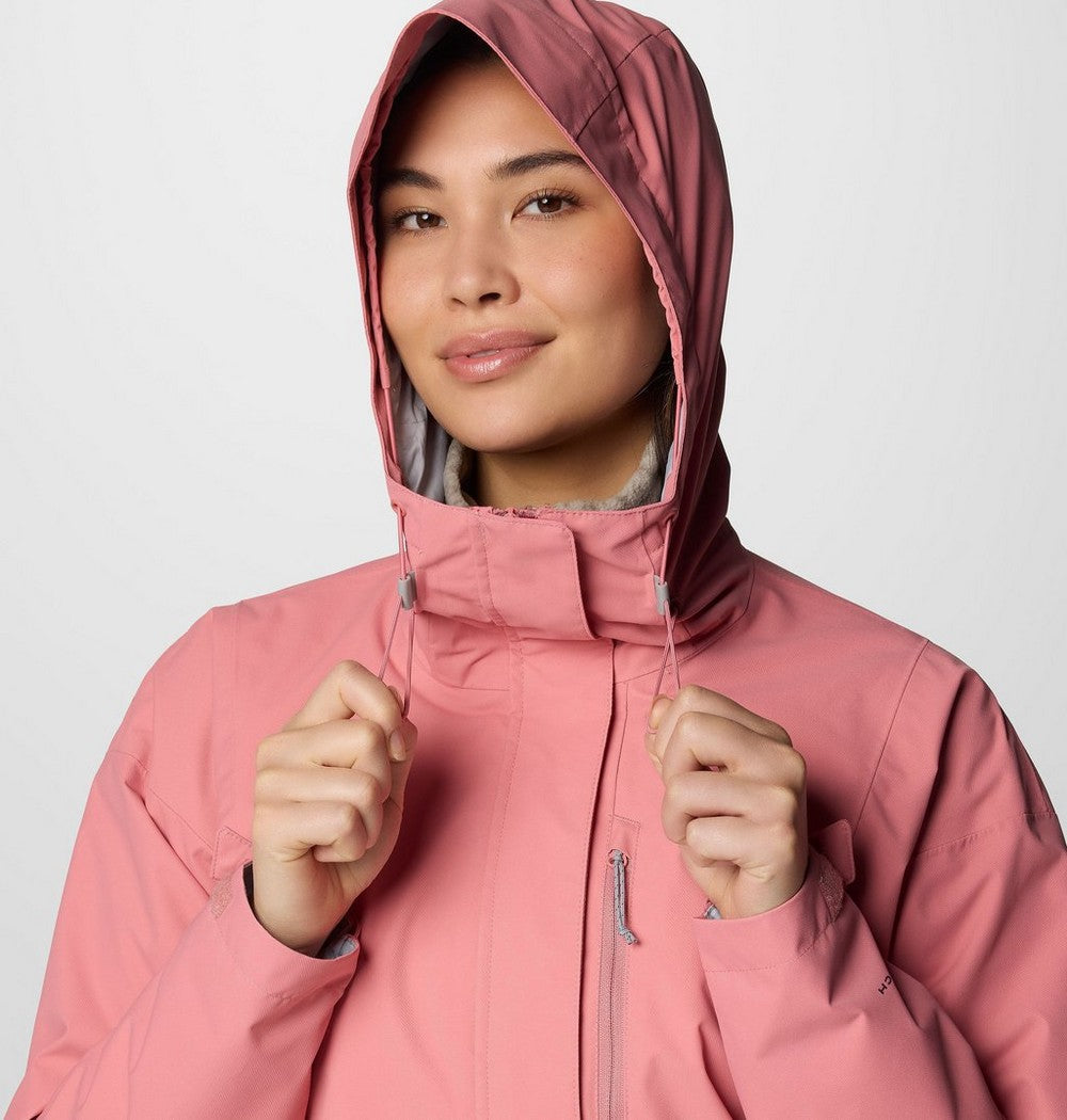 Women's Waterproof Rain Jacket - Coral