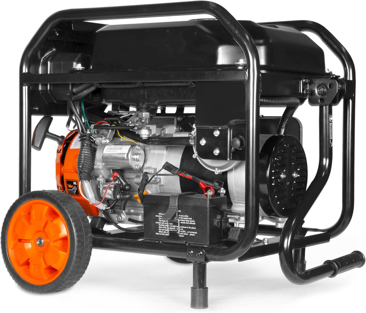 WEN 5600-Watt Dual Fuel Portable Generator With Wheel Kit And Electric Start - DF5600X