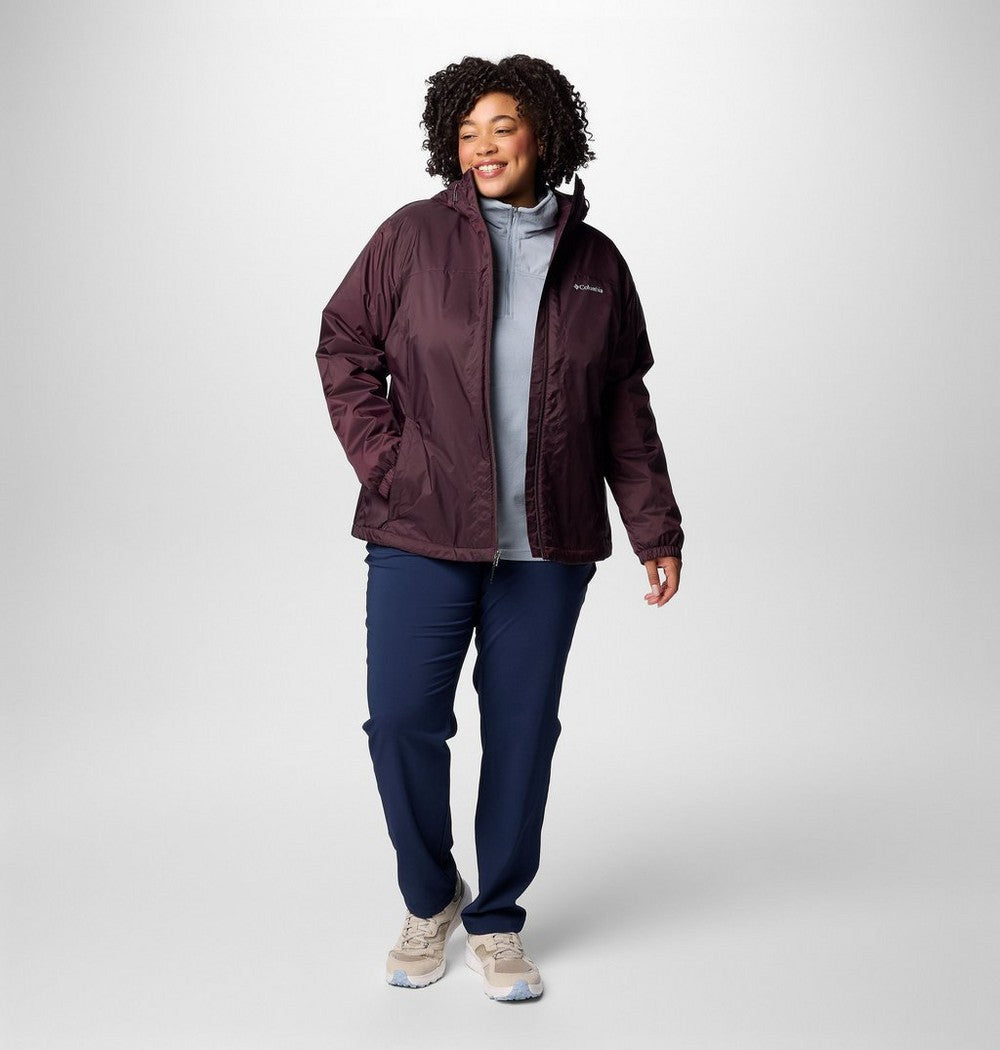 Women's Sherpa-Lined Rain Jacket - Green