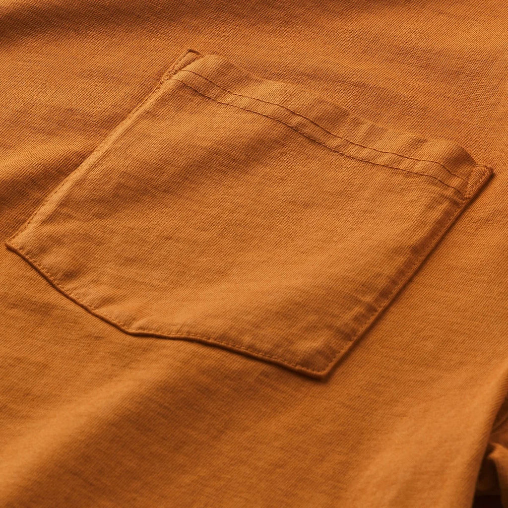 Heavyweight Slub Cotton Pocket T-Shirt - Ginger