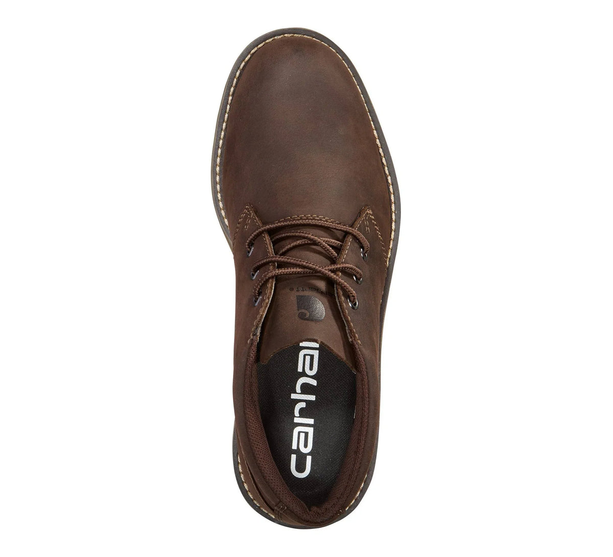 Plain Toe Wedge Chukka Work Boot - Dark Brown