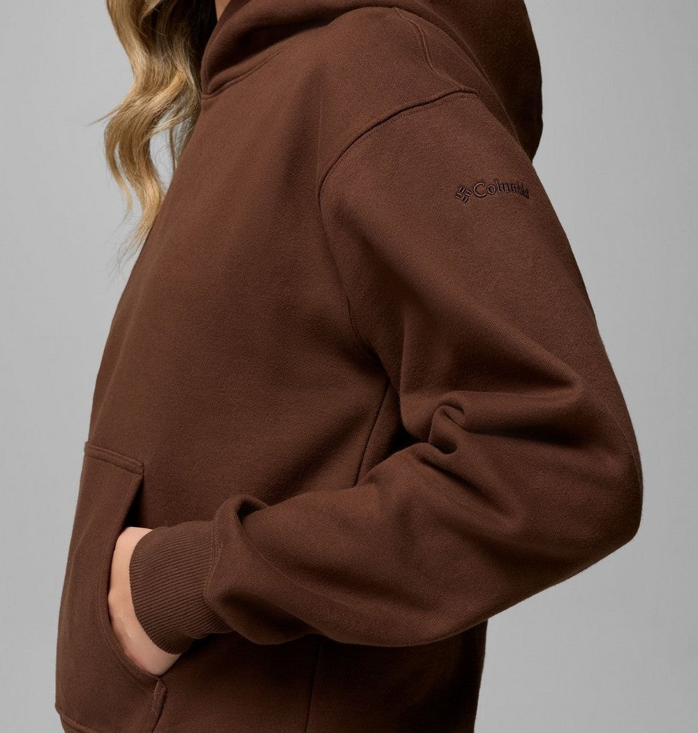 Women's Midweight Cotton Blend Hoodie - Brown