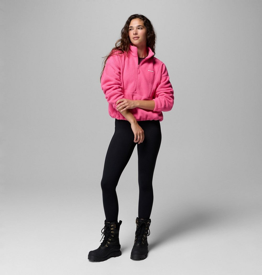 Women's Fleece Half-Zip Pullover - Blue Grey