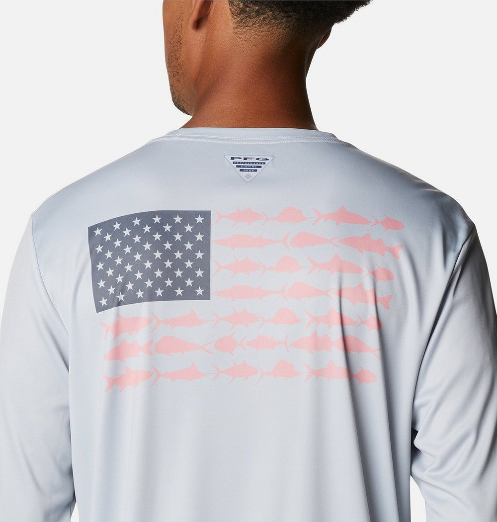 Men's Long Sleeve Fishing Shirt - Blue Navy