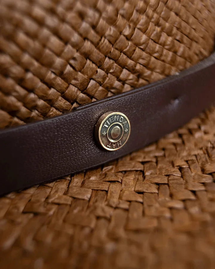 Geoffery Straw Fedora Hat - Toffee