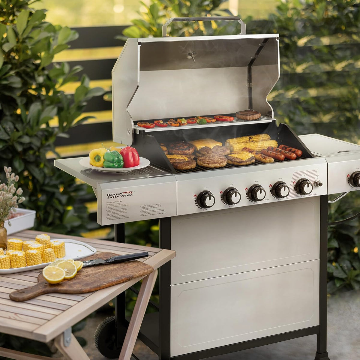 Royal Gourmet 5-Burner Liquid Propane Gas Grill With Side Burner, 602 Sq. In., 61 000 BTU - GA5401T