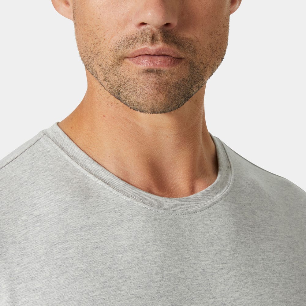 Cotton Stretch Work T-Shirt - Gray