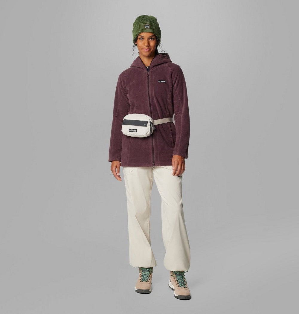 Women's Long Fleece Hoodie - Pink